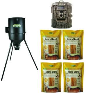   30 Gallon Tripod Deer Feeder + D55 IR Trail Game Camera + Acorn Feed