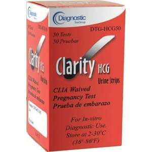  50  Test Strip Clarity HCG Clia Waived 50/Bx by, Diagnostic Test Group