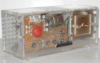 Radio reloj de acrílico c1950 de Raymond Loewy Hallicrafters
