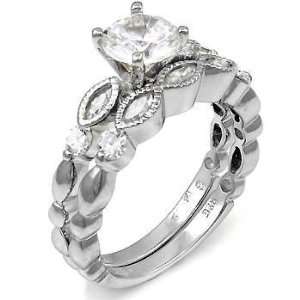 Bold and Beautiful Design Silver Wedding Ring Set, Crafted with Top 