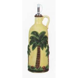PALM TREE Oil / Vinegar Ceramic Cork Bottle *NEW*!:  