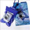 Blue Waterproof Digital Camera Pouch Dry Bag Beach Case  
