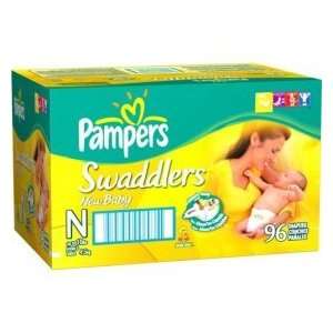  Pampers Swaddlers, Size N, Value Pack, 92 Swaddlers 