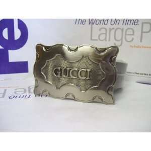  GUCCI MENs BELT BUCKLE WITH LEATHER BELT/STRAP By GUCCI 