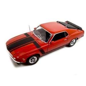  1970 Ford Mustang Boss 302 Yellow Diecast Model 1/18 Toys 