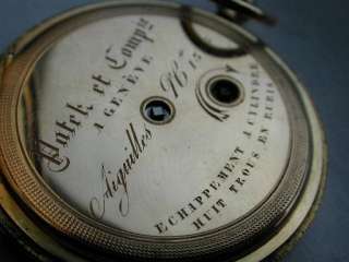 RARE 1845 ENAMELED PATEK PHILIPPE POCKET WATCH WITH BOX   LOW SERIAL 
