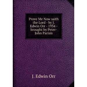   Edwin Orr   1934   brought by Peter John Parisis: J. Edwin Orr: Books