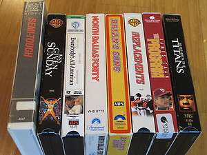 Huge Lot of 8 Football VHS Videos Film Movies Collection Set  