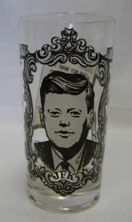   JFK John Kennedy 1917 1963 Inaugural Address Drinking Glass  