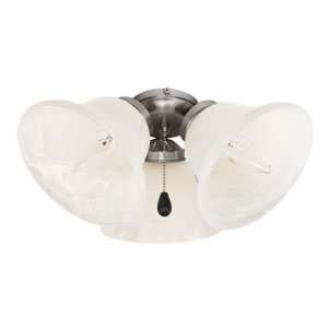 Design House 154195 Satin Nickel Ceiling Fan Light Kit Three Light 