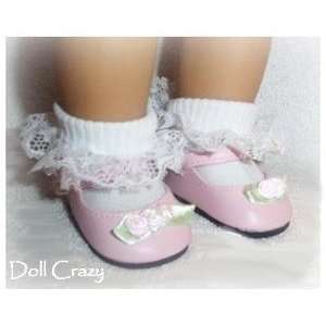   New PINK Rose Doll Shoes fit American Girl Dolls: Toys & Games