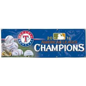  Texas Rangers 2011 American League Champions 2x6 Vinyl 