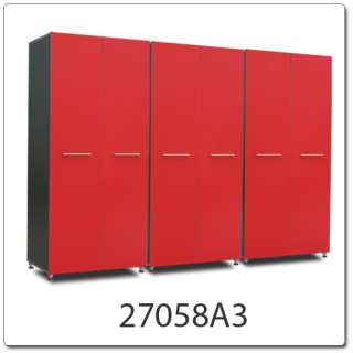 GARAGE CABINET SYSTEM 3 PIECES RED     