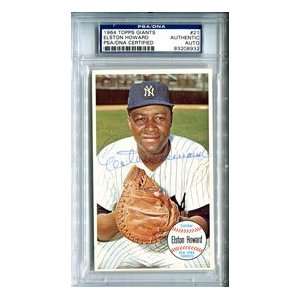 Elston Howard Autographed 1964 Topps Giants Card  Sports 