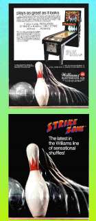 strike zone 1984 williams shuffle alley advertising flyer from an 