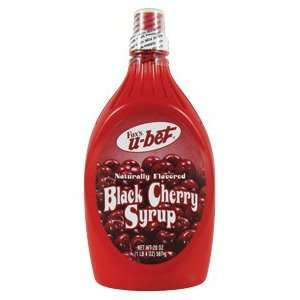 Foxs U Bet Black Cherry Syrup 20 oz. Squeeze Bottle:  