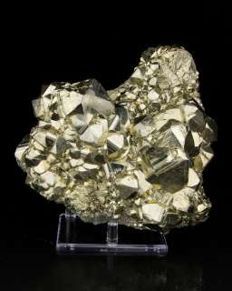 Flashing Brilliant GOLDEN PYRITE Sharp Pyritohedral Crystals Peru 