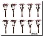   LAMP STAKES Set of 10 Lawn And Garden Path Walkway Lights NEW