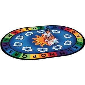  Sunny Day Learn & Play Preschool Rug   Oval   69W x 95 