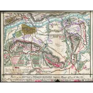   Map Plan of the Battle of Fredericksburg, Virginia.