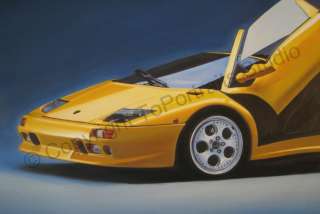Lamborghini Diablo Roadster 1996   Canvas Oil Painting  