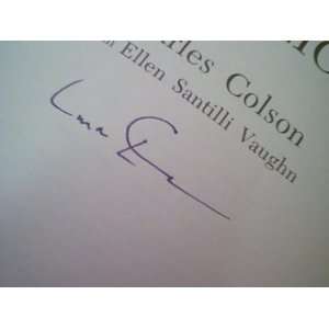  Colson, Charles Kingdoms In Conflict 1987 Book Signed 
