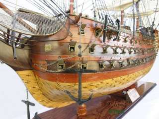 The model sailing ship measures a HUGE 58 (4.8 feet) long from bow 