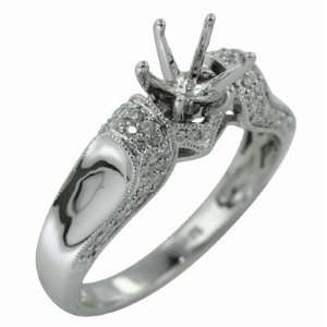 1.02 Ct Vintage Inspired Diamond Engagement Ring Setting 