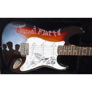  RASCAL FLATTS Autographed Custom Airbrushed Signed Guitar 