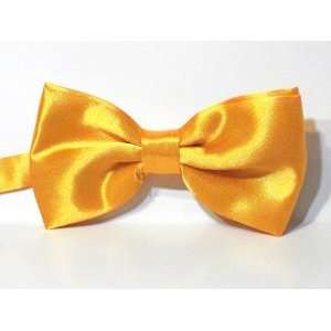  Satin clip on mens bow tie (gold) 