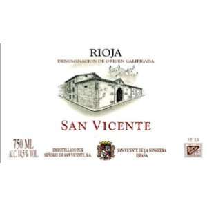  2004 San Vincente Rioja 750ml Grocery & Gourmet Food