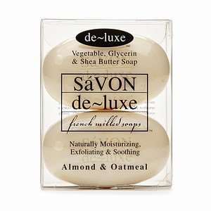  de luxe SaVON Bar Soap, Almond & Oatmeal, 2 ea: Beauty