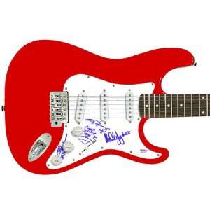   Autographed ACDC Sketch Signed Guitar & Proof PSA/DNA 