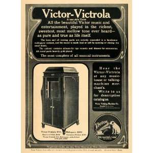  1908 Ad Victor Victrola XVI Talking Machine Dog Master 