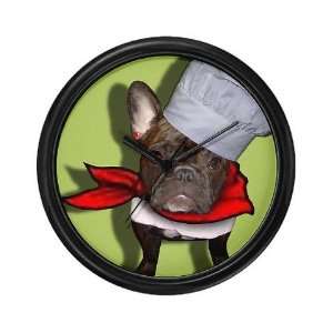  The Frenchie Chef Pets Wall Clock by  Everything 