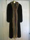 Mink Coat, Full length mahogany with fox tuxedo trim