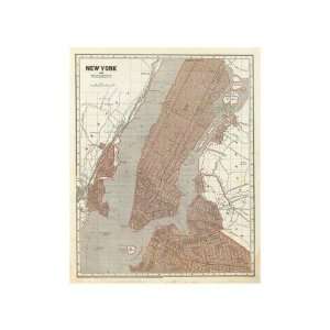 New York and Vicinity, c.1845 Giclee Poster Print by Sidney E. Morse 