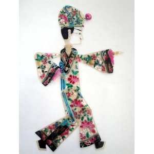  Original 12 Chinese Shadow Leather Puppet Artwork #121   FREE 