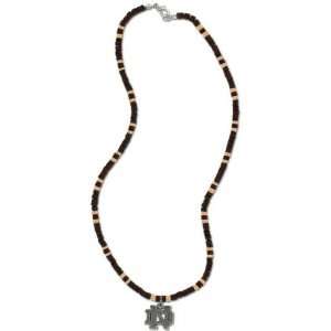 Notre Dame Fighting Irish Mens Wood Bead Necklace (Alternate Color)