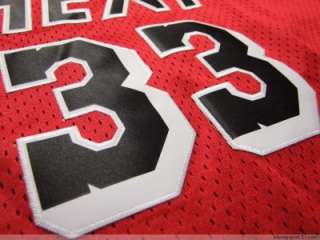 Alonzo Mourning #33 Hardwood Classics NBA Miami Heat Red Away Jersey S 