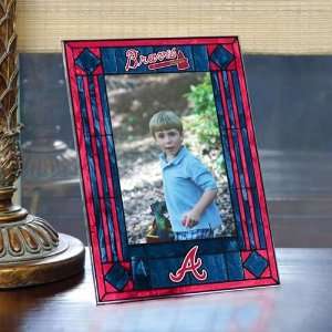  Atlanta Braves Art Glass Picture Frame: Sports & Outdoors