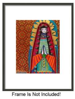 PRINT Virgin of Guadalupe Mexican Folk Art Painting  