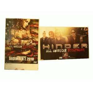  Hinder 2 Sided Poster All American Nightmare Everything 