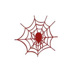  Spider Web Large 10 Tall BURGANDY vinyl window decal 