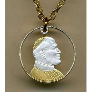   toned Vatican City   Pope John Paul II   coin Necklace Jewelry