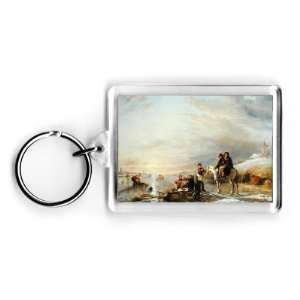 Frost Scene, 1827 (oil on canvas) by William Collins   Acrylic Keyring 