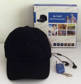 Mini Hidden Camera DVR CAP Mp3 Hat with remote control  