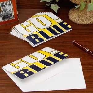  NCAA Michigan Wolverines Slogan Note Cards Office 