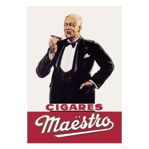  Maestro Cigares Giclee Poster Print, 12x16
