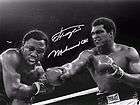 Autographed boxing gloves Muhammad Ali and Joe Frazier with authetic 